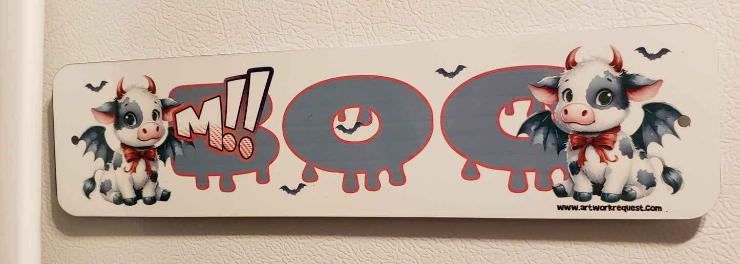 Halloween Costume Cow Metal Decorative Sign