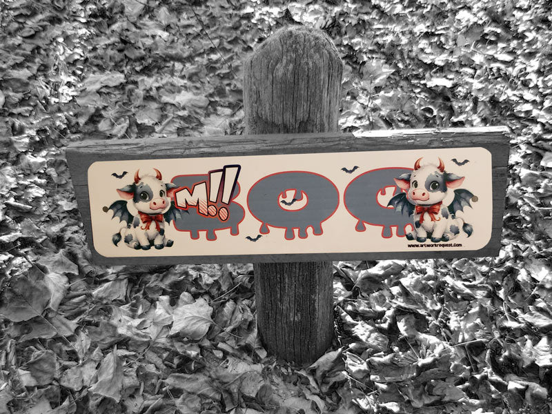 Halloween Costume Cow Metal Decorative Sign