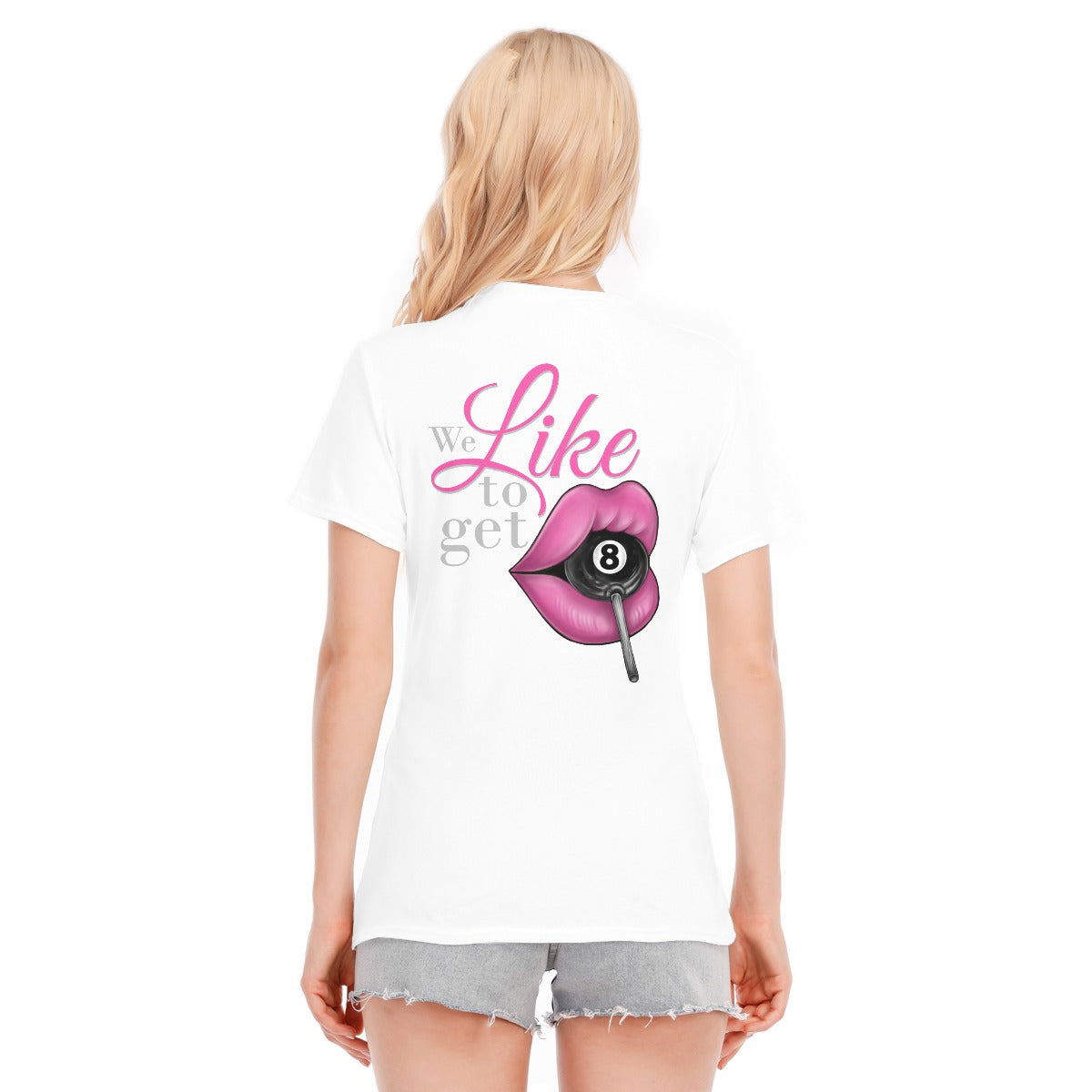 We Like to Get 8 Ball Pool Unisex O-neck Short Sleeve T-shirt | 180GSM Cotton (DTF)