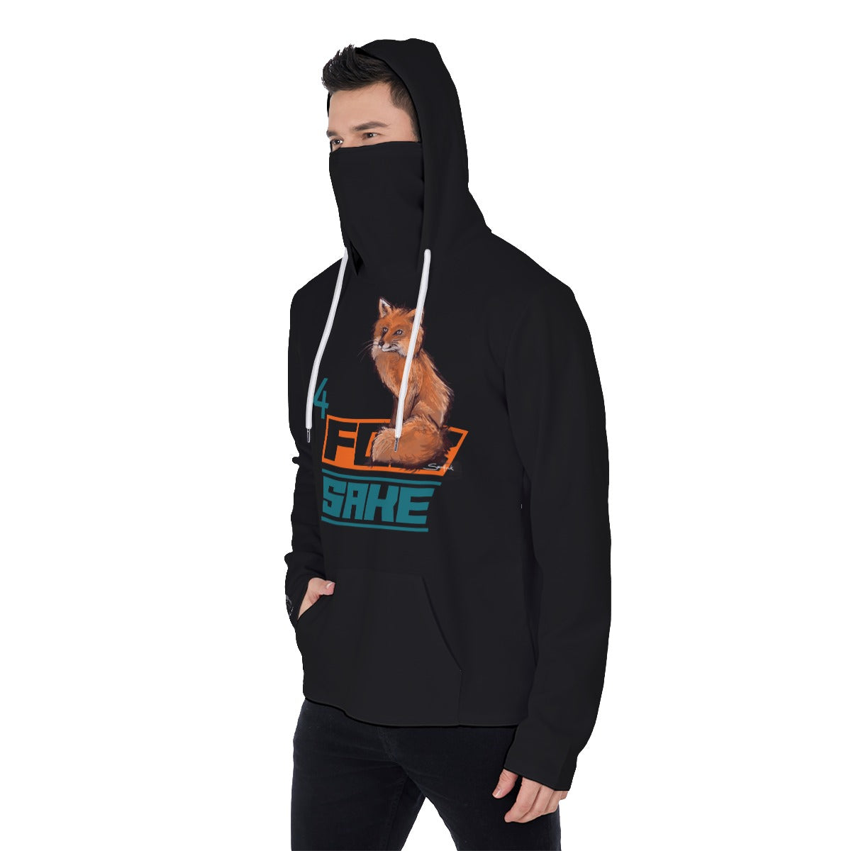 4 Fox Sake Men's Pullover Hoodie With Mask