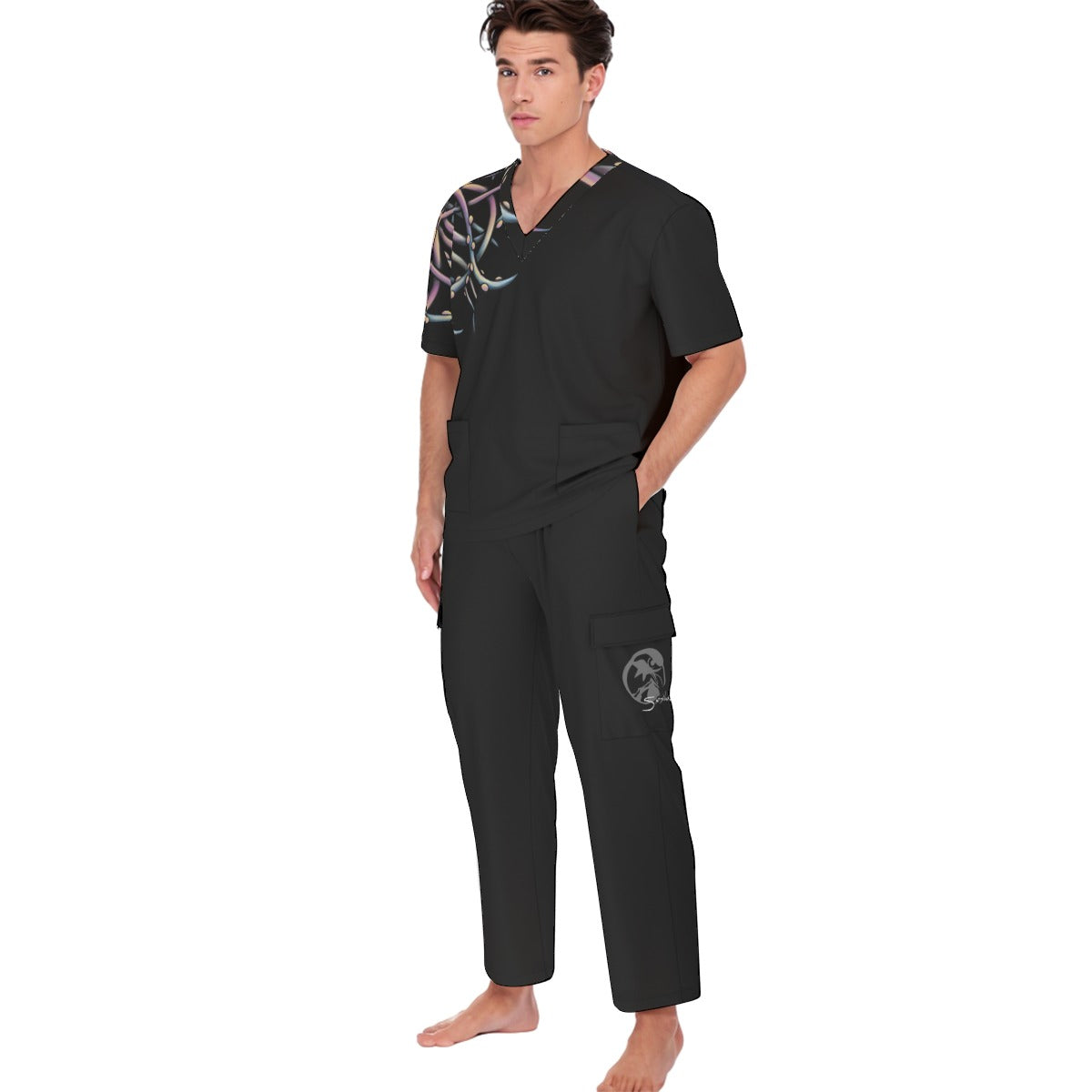 Jelly Fish Tentacle Scrub Set with Six Pockets