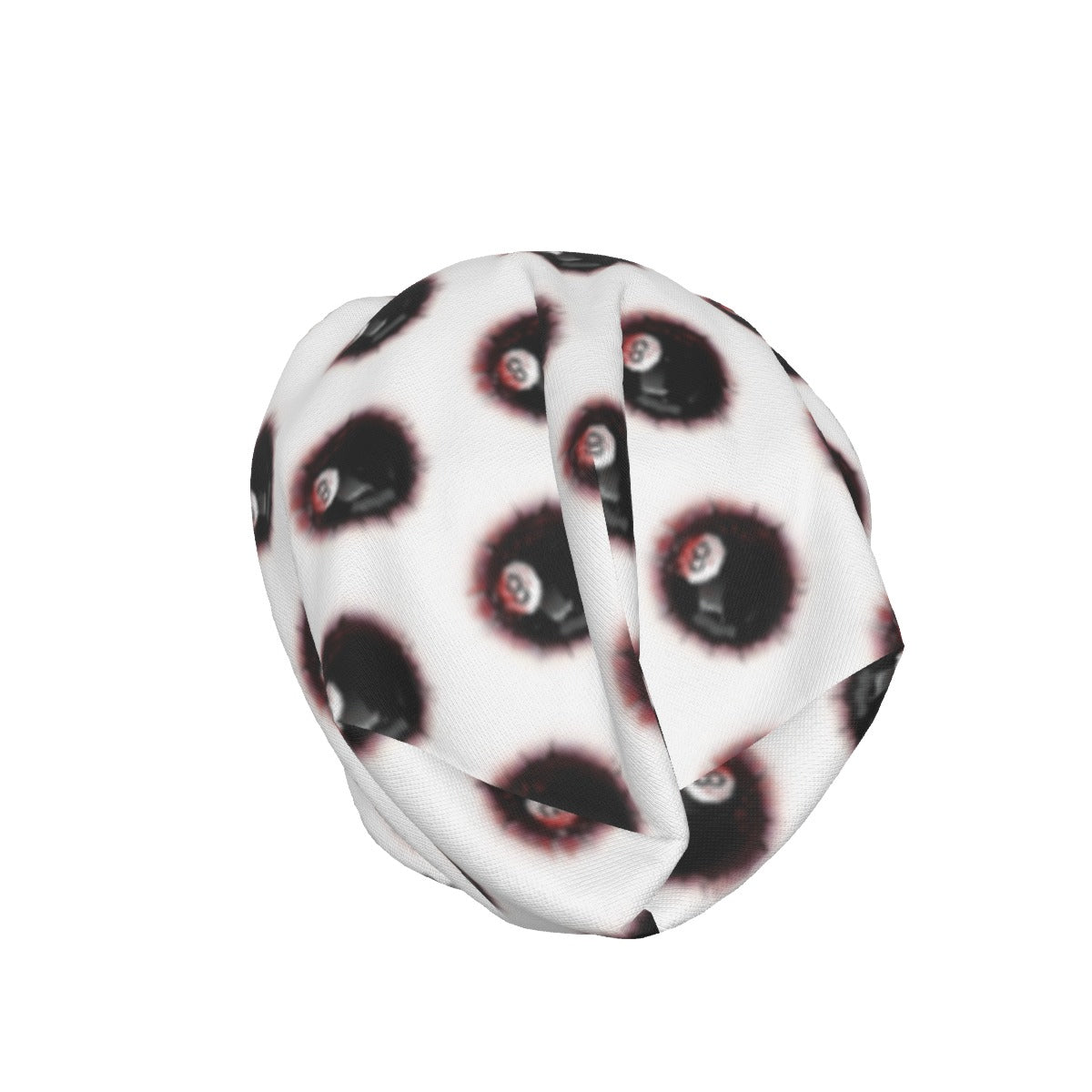 Embedded Blood stained 8 ball Pattern Unisex Beanie Hat