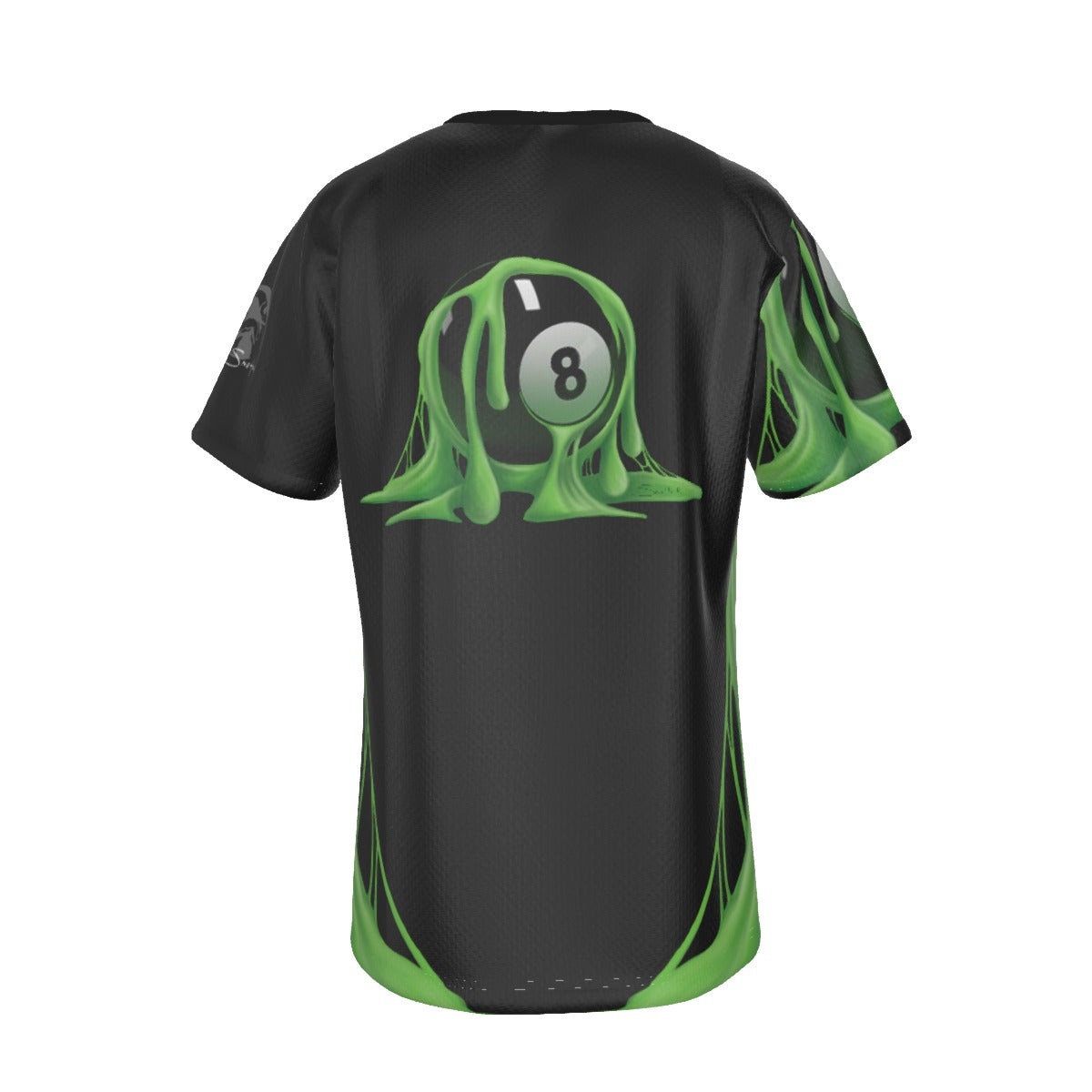 8 Ball dripping green slime graphic design