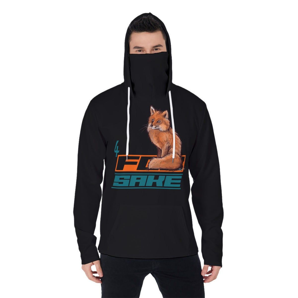 4 Fox Sake Men's Pullover Hoodie With Mask