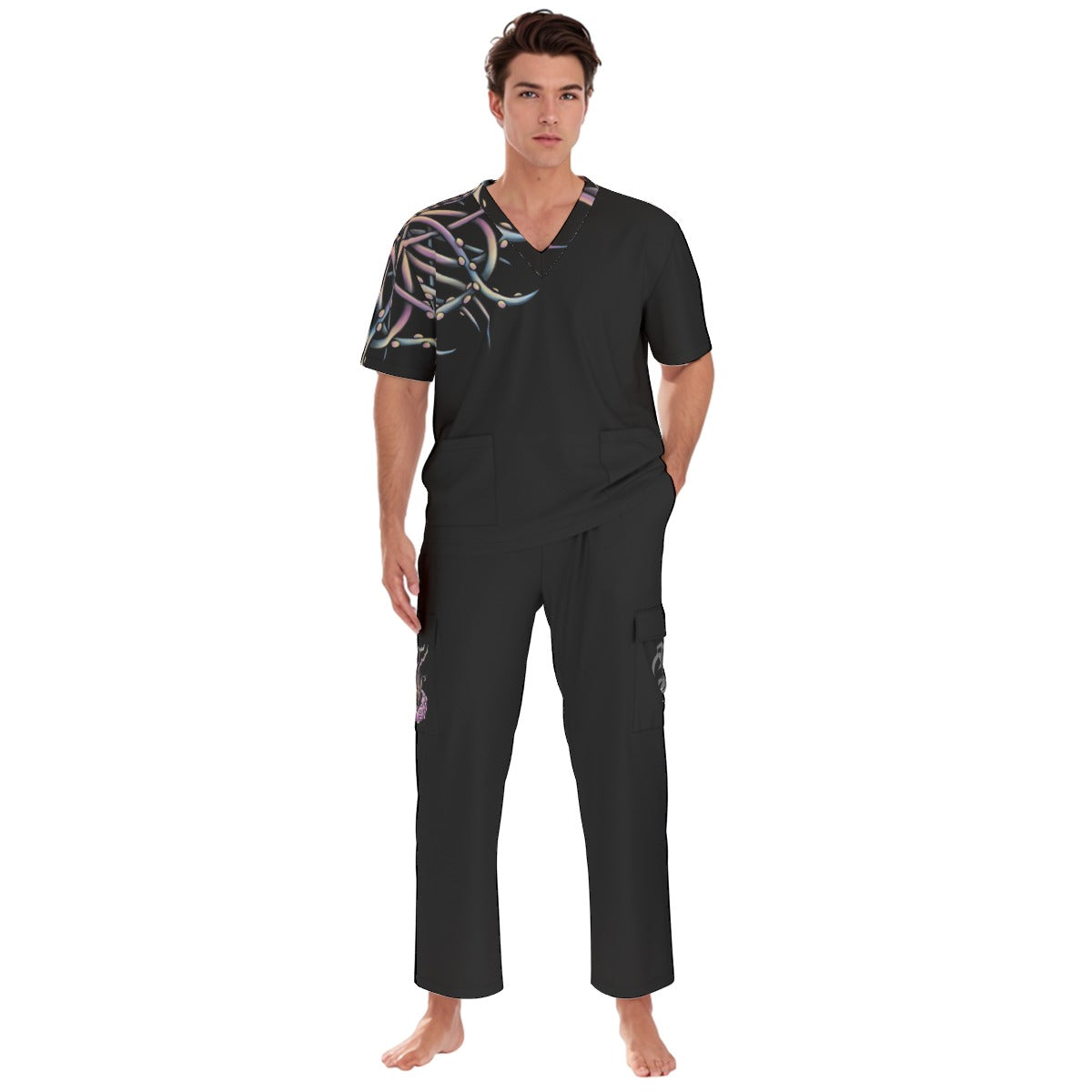 Jelly Fish Tentacle Scrub Set with Six Pockets