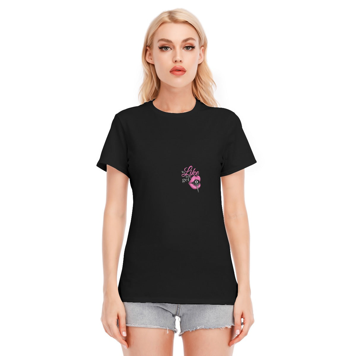 We Like to Get 8 Ball Pool Unisex O-neck Short Sleeve T-shirt | 180GSM Cotton (DTF)