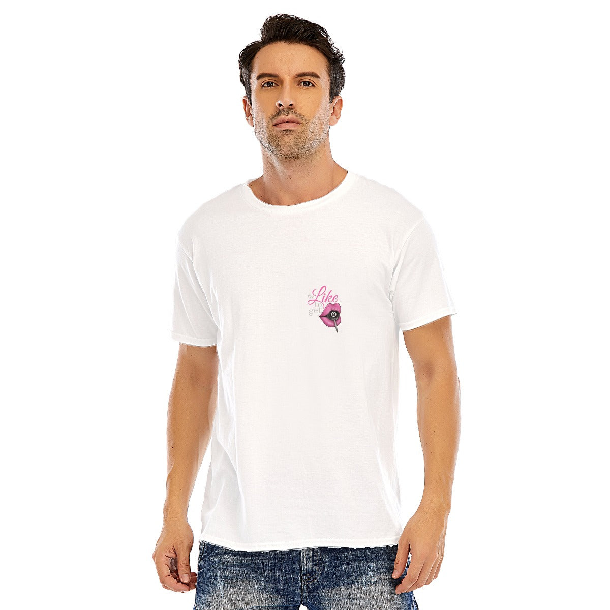 We Like to Get 8 Ball Pool Unisex O-neck Short Sleeve T-shirt | 180GSM Cotton (DTF)