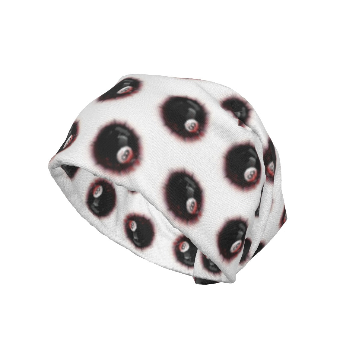 Embedded Blood stained 8 ball Pattern Unisex Beanie Hat