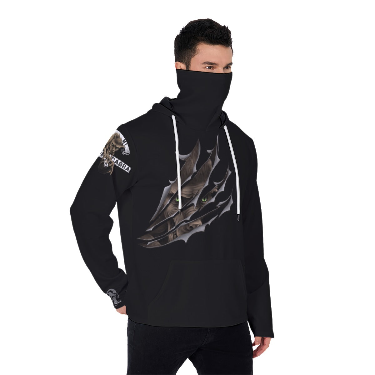 Pet My Chupacabra 8 Ball Pool Pullover Hoodie With Mask