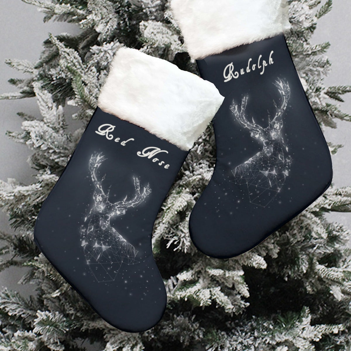 Reindeer Star Consilation Christmas Socks