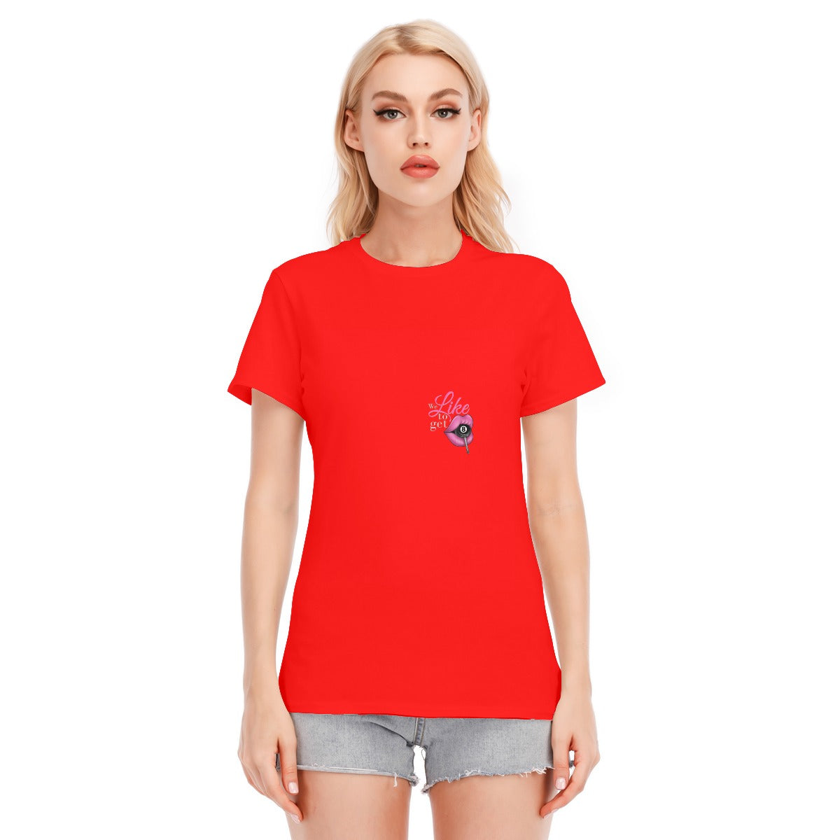 We Like to Get 8 Ball Pool Unisex O-neck Short Sleeve T-shirt | 180GSM Cotton (DTF)