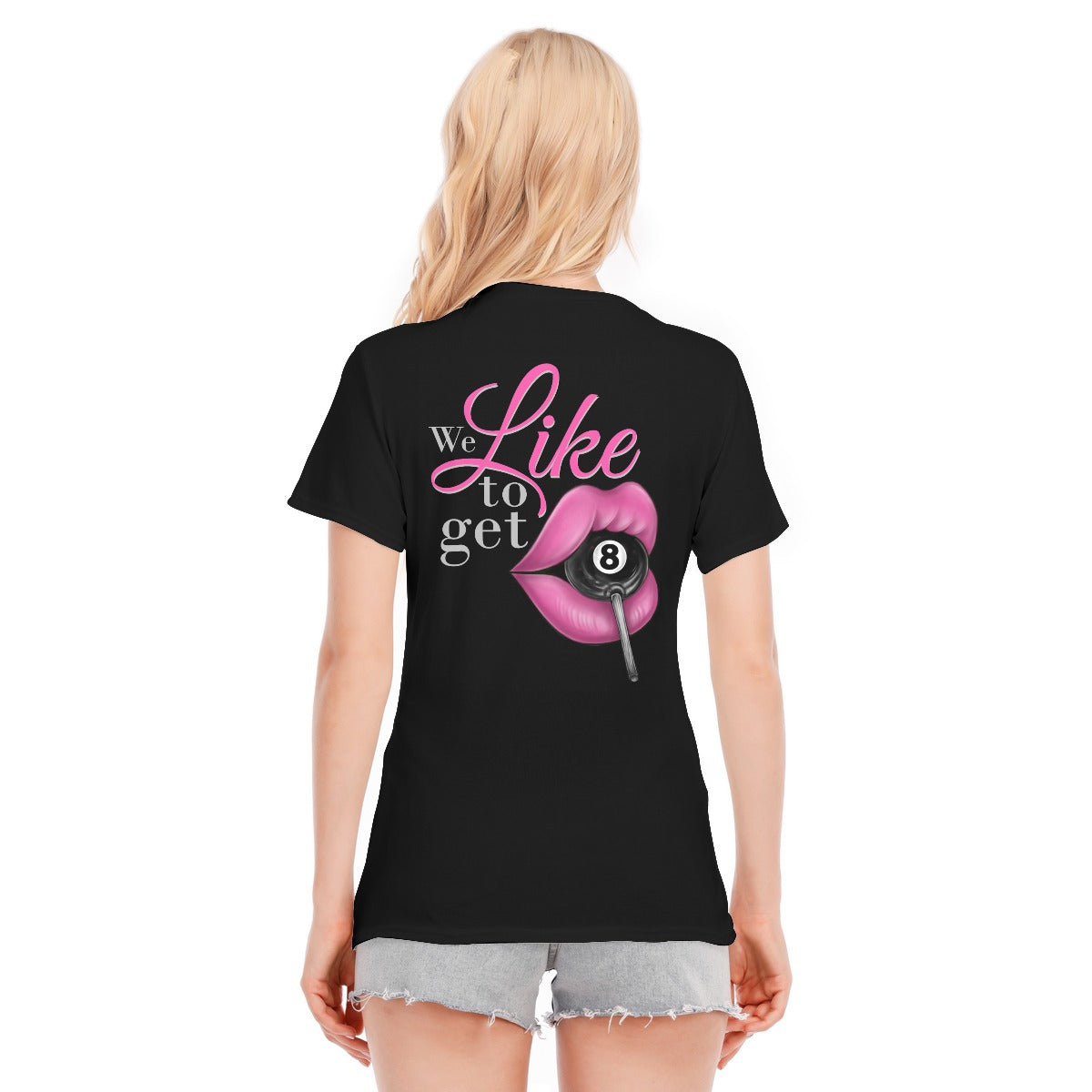 We Like to Get 8 Ball Pool Unisex O-neck Short Sleeve T-shirt | 180GSM Cotton (DTF)